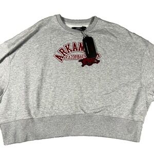 Pro Standard Womens‎ Medium Gray Long Sleeve Arkansas Razorbacks Sweatshirt NWT